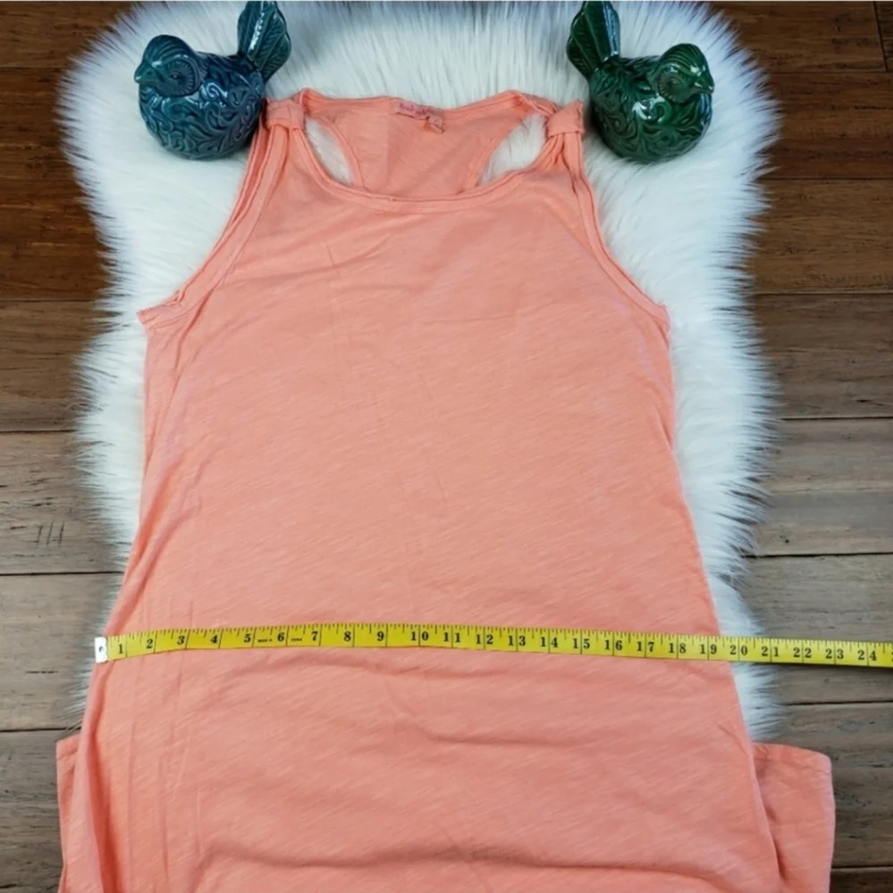 Fresh Produce peachy orange high low tank dress size medium